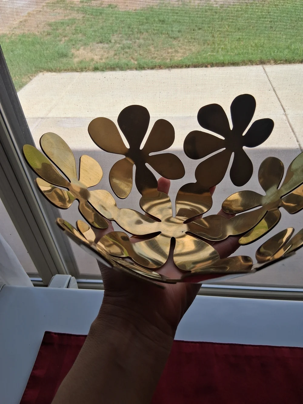 Brass Floral Metal Wall Art - Gold Floral Sculpture